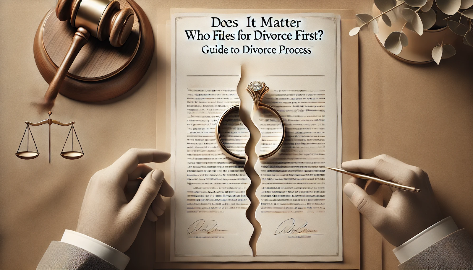 does it matter who files for divorce first​